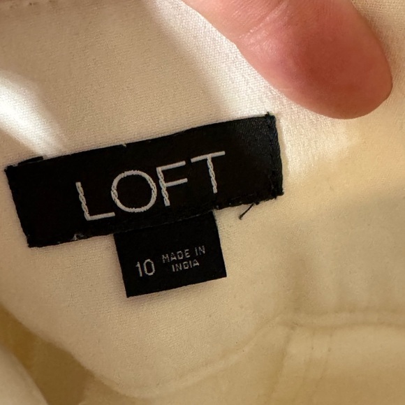 Loft High Waist Cream Women's Shorts - Picture 5 of 6